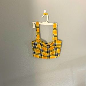 two piece crop top and skirt